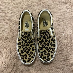 Cheetah Print Slip on Vans